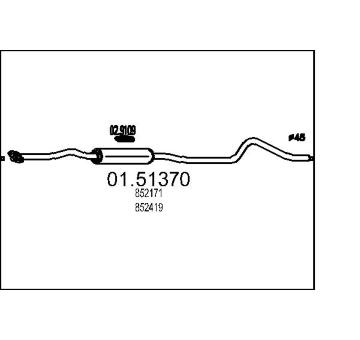 Střední tlumič výfuku MTS 01.51370