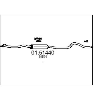 Střední tlumič výfuku MTS 01.51440