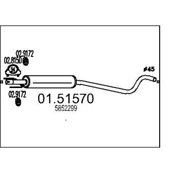 Střední tlumič výfuku MTS 01.51570