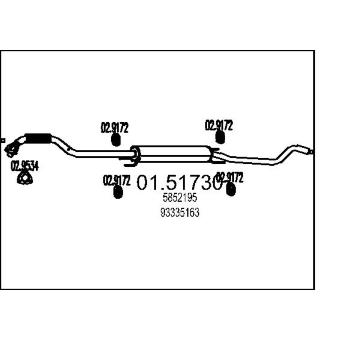 Střední tlumič výfuku MTS 01.51730