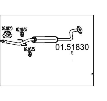 Střední tlumič výfuku MTS 01.51830