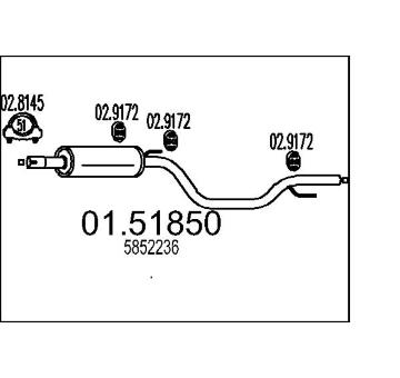 Střední tlumič výfuku MTS 01.51850