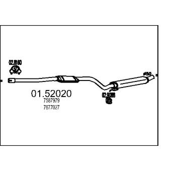 Střední tlumič výfuku MTS 01.52020