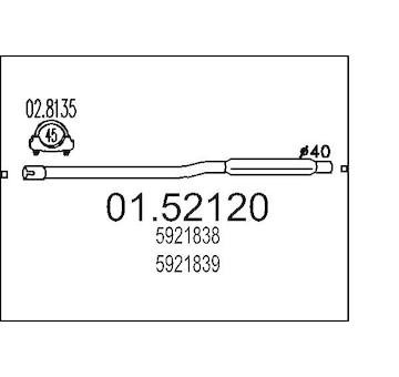 Střední tlumič výfuku MTS 01.52120