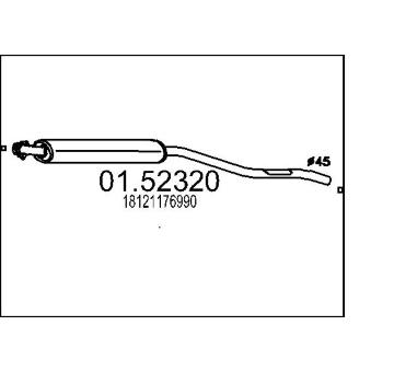 Střední tlumič výfuku MTS 01.52320