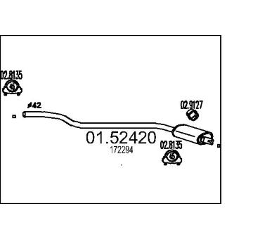 Střední tlumič výfuku MTS 01.52420