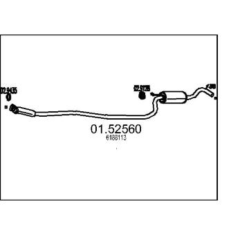 Střední tlumič výfuku MTS 01.52560