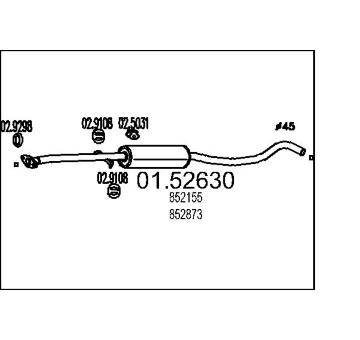 Střední tlumič výfuku MTS 01.52630