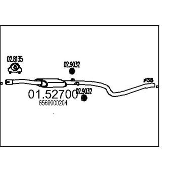 Střední tlumič výfuku MTS 01.52700