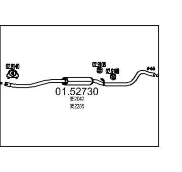 Střední tlumič výfuku MTS 01.52730