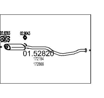 Střední tlumič výfuku MTS 01.52820