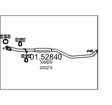 Střední tlumič výfuku MTS 01.52840
