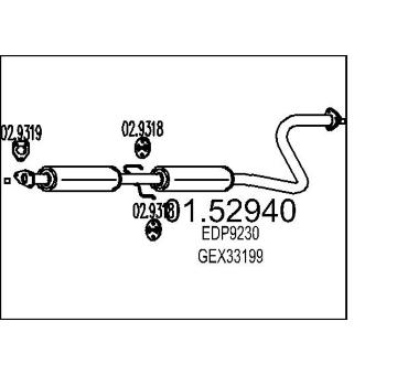 Střední tlumič výfuku MTS 01.52940
