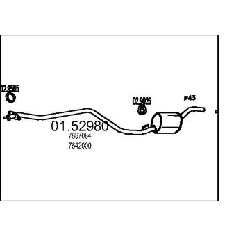 Střední tlumič výfuku MTS 01.52980