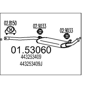 Střední tlumič výfuku MTS 01.53060