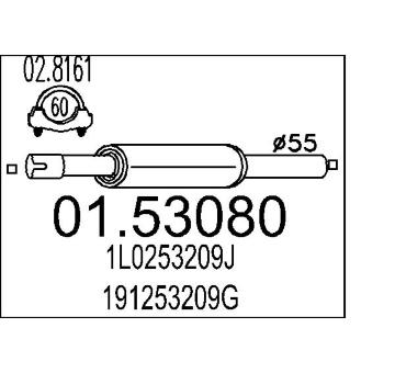 Predni tlumic vyfuku MTS 01.53080