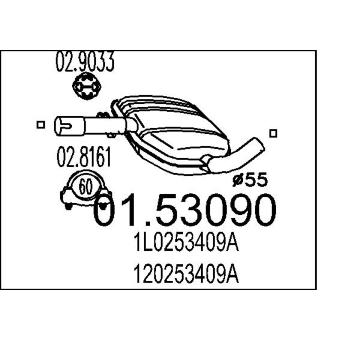 Střední tlumič výfuku MTS 01.53090