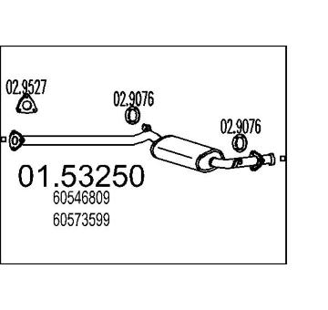 Střední tlumič výfuku MTS 01.53250