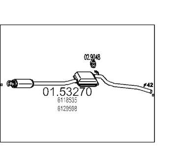 Střední tlumič výfuku MTS 01.53270