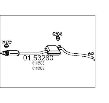 Střední tlumič výfuku MTS 01.53280