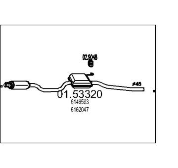 Střední tlumič výfuku MTS 01.53320
