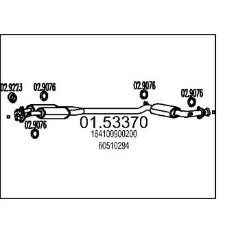Střední tlumič výfuku MTS 01.53370