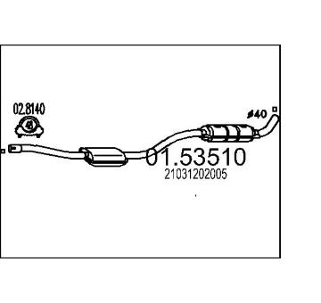 Střední tlumič výfuku MTS 01.53510
