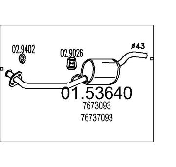 Střední tlumič výfuku MTS 01.53640