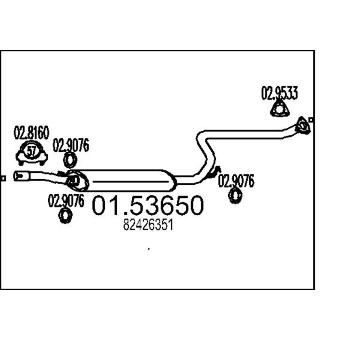 Střední tlumič výfuku MTS 01.53650