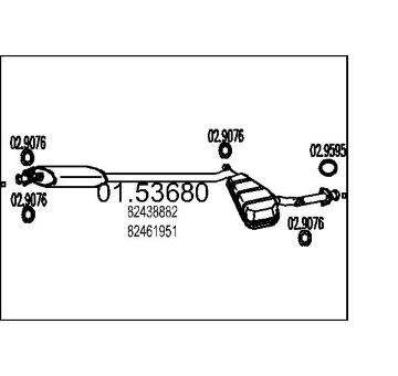 Střední tlumič výfuku MTS 01.53680