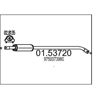 Stredni tlumic vyfuku MTS 01.53720