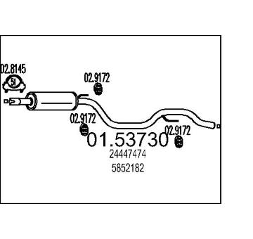 Střední tlumič výfuku MTS 01.53730