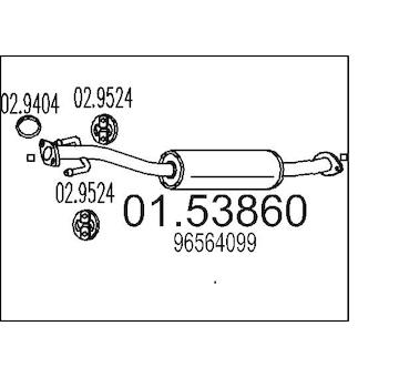 Stredni tlumic vyfuku MTS 01.53860