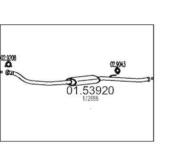 Střední tlumič výfuku MTS 01.53920