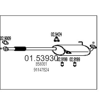 Střední tlumič výfuku MTS 01.53930