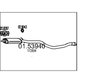 Střední tlumič výfuku MTS 01.53940