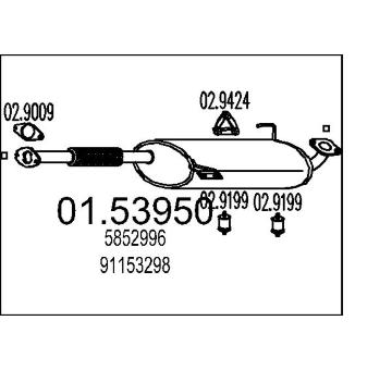Střední tlumič výfuku MTS 01.53950