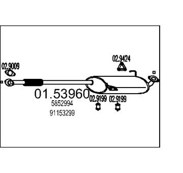 Střední tlumič výfuku MTS 01.53960
