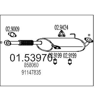 Střední tlumič výfuku MTS 01.53970
