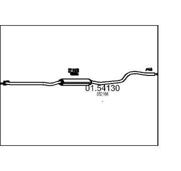 Střední tlumič výfuku MTS 01.54130