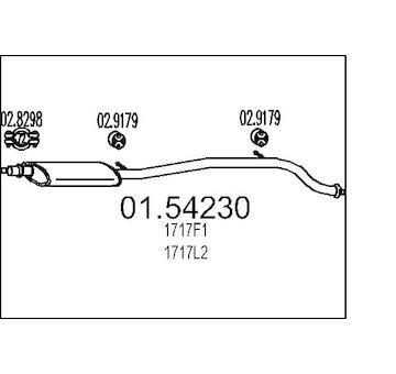 Střední tlumič výfuku MTS 01.54230