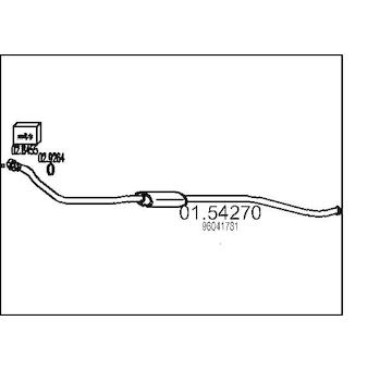 Střední tlumič výfuku MTS 01.54270
