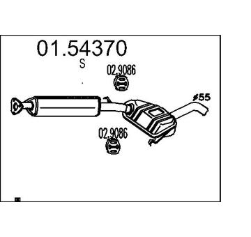 Střední tlumič výfuku MTS 01.54370