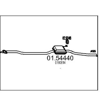 Střední tlumič výfuku MTS 01.54440