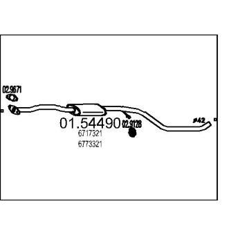 Střední tlumič výfuku MTS 01.54490