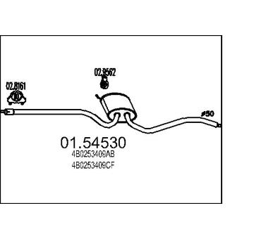 Střední tlumič výfuku MTS 01.54530