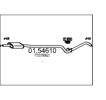 Střední tlumič výfuku MTS 01.54610