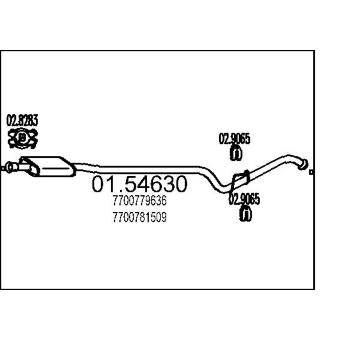 Střední tlumič výfuku MTS 01.54630