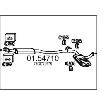 Střední tlumič výfuku MTS 01.54710