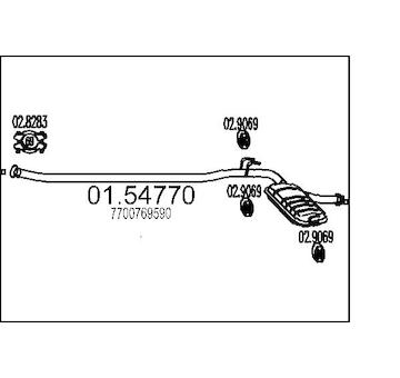 Střední tlumič výfuku MTS 01.54770